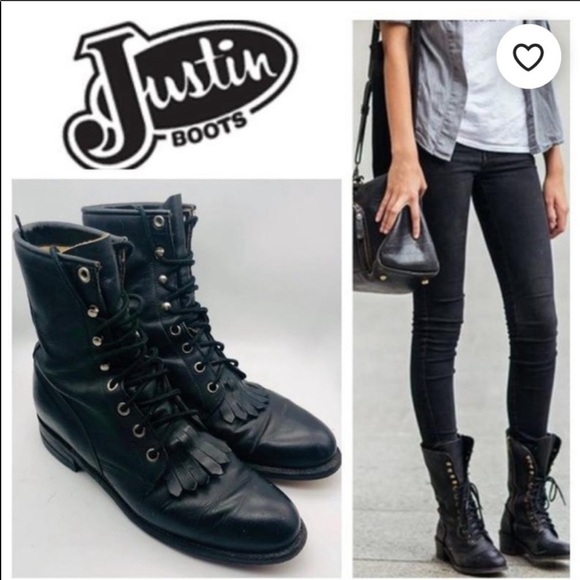 Justin Boots Shoes - Justin Vintage Laredo Black Boots (Women)